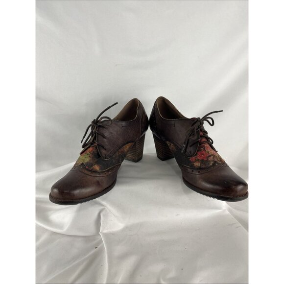 Spring Step L'Artiste Brown Marivel Leather Block Heel Shoes Womens EU Size 40 - Picture 4 of 11